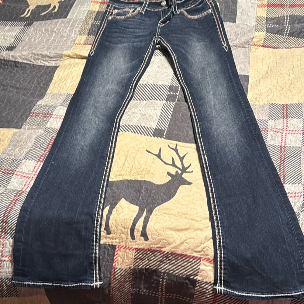 COPY - Relisting Still Available Rock Revival Women's Boot Cut Jeans - Dark Blue